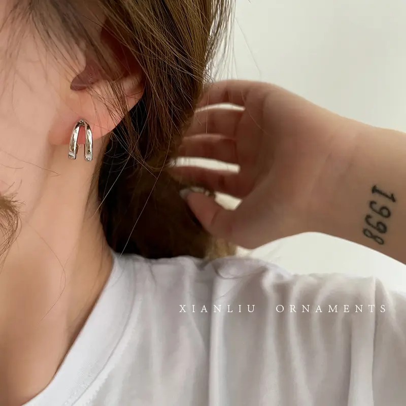 Cold Wind Double Circle Earrings for Women - Image 5