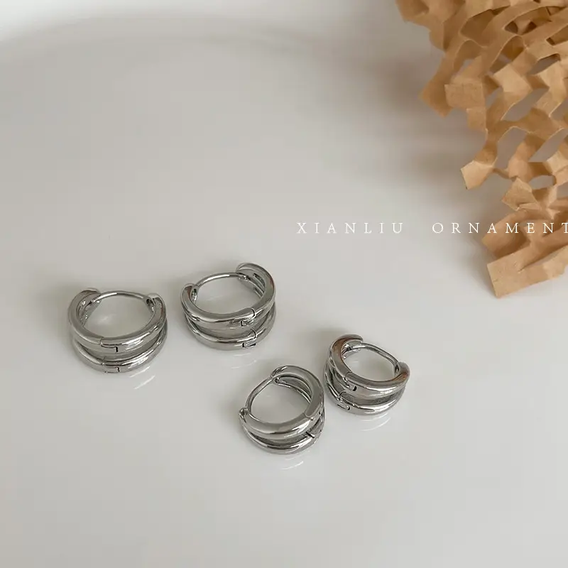 Cold Wind Double Circle Earrings for Women - Image 6