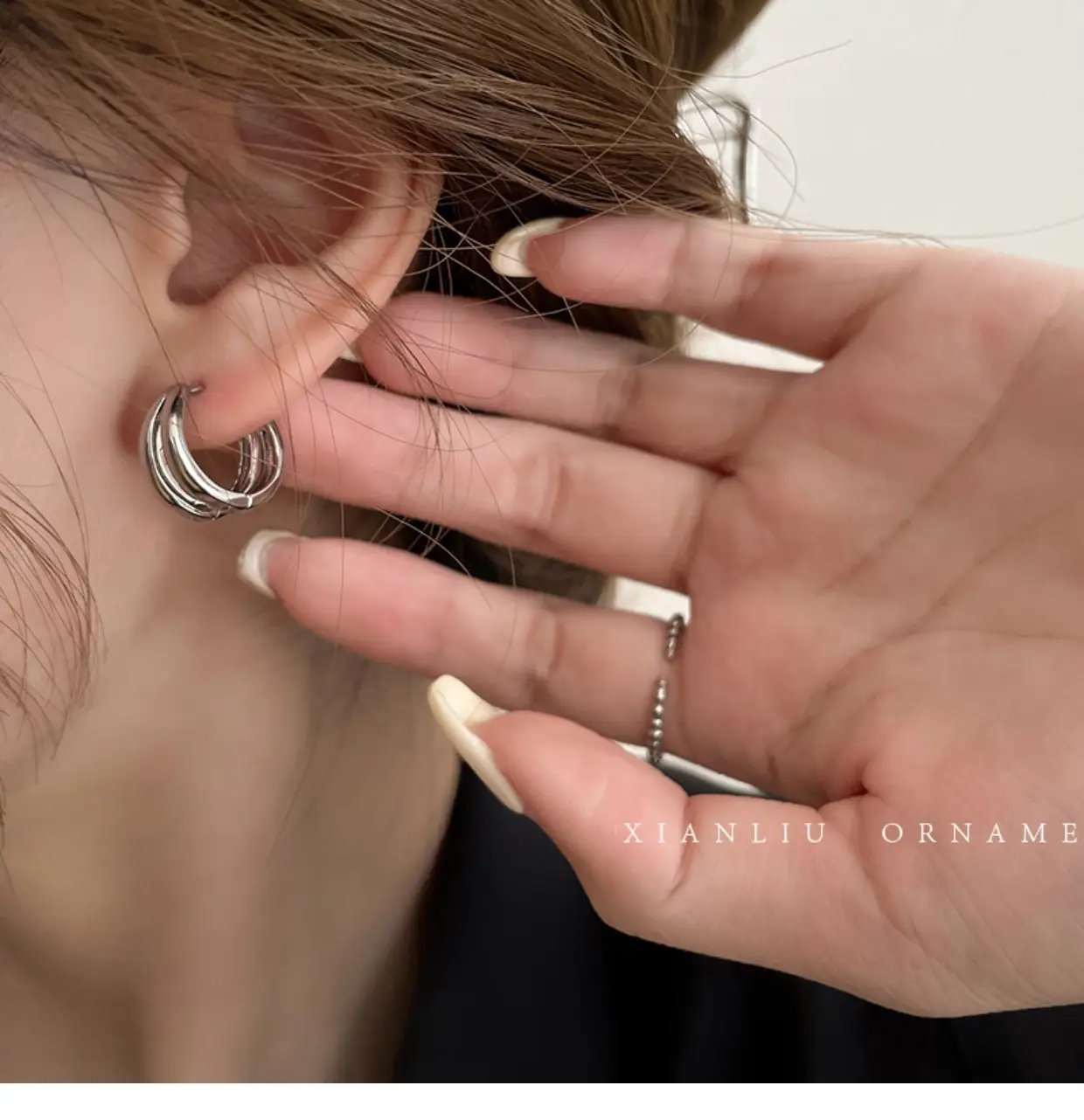 Cold Wind Double Circle Earrings for Women — feature 34