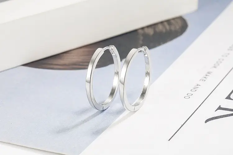 Gold Plain Hoop Earrings for Women — feature 6