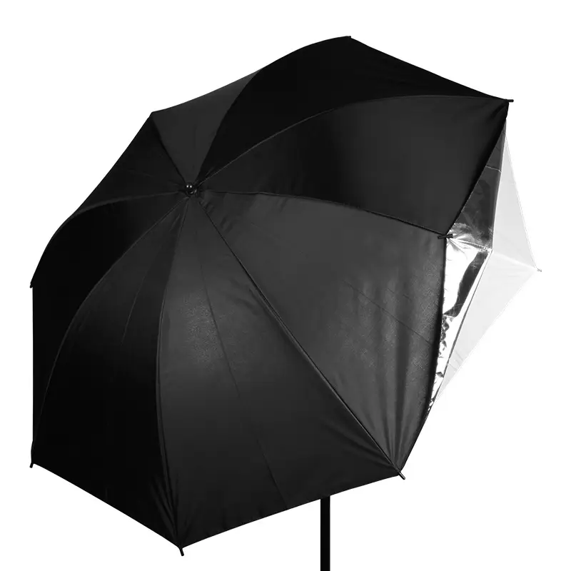 Dual-Purpose Reflective Photography Umbrella Black White - Image 5
