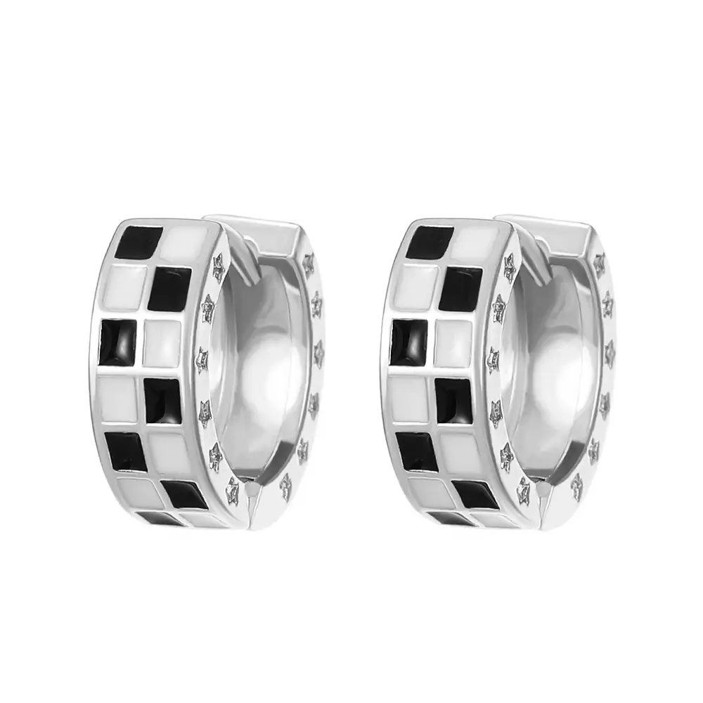 2022 Checkered Earrings Women's Light Luxury Niche Design - Image 7