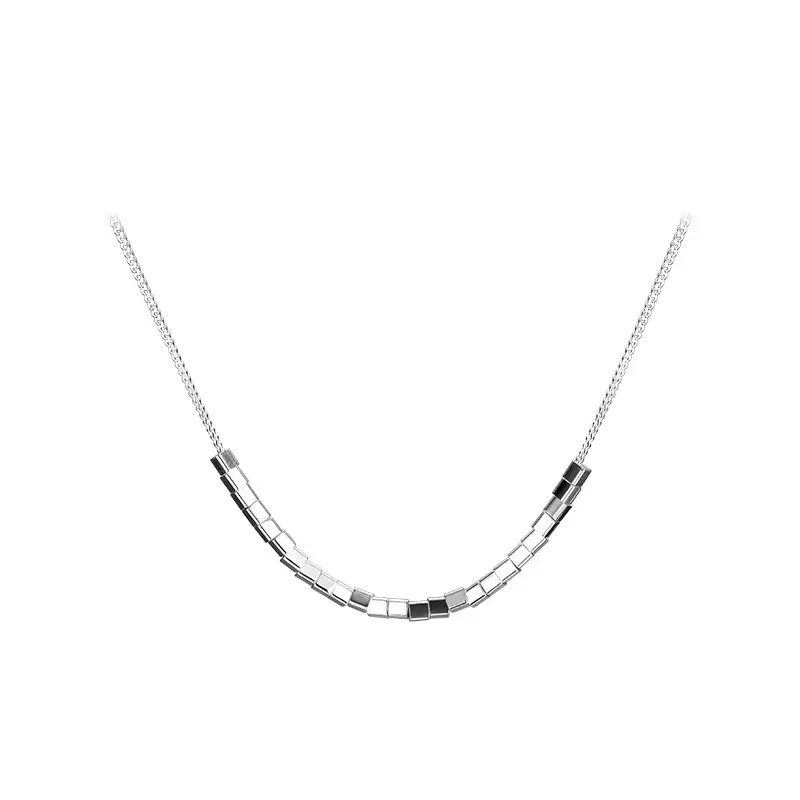 Silver Geometric Clavicle Necklace for Women - Image 5