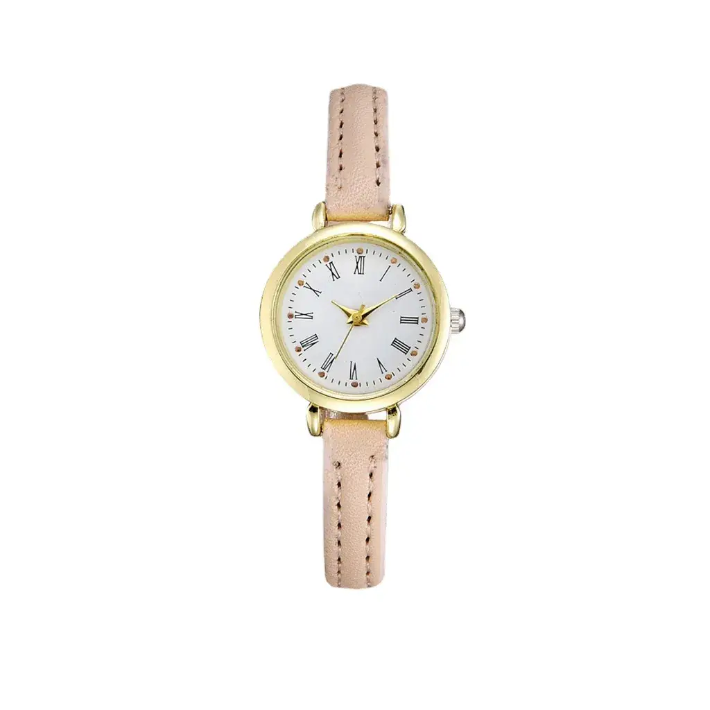 Women's Roman Numeral Quartz Watch Brown Strap - Image 8