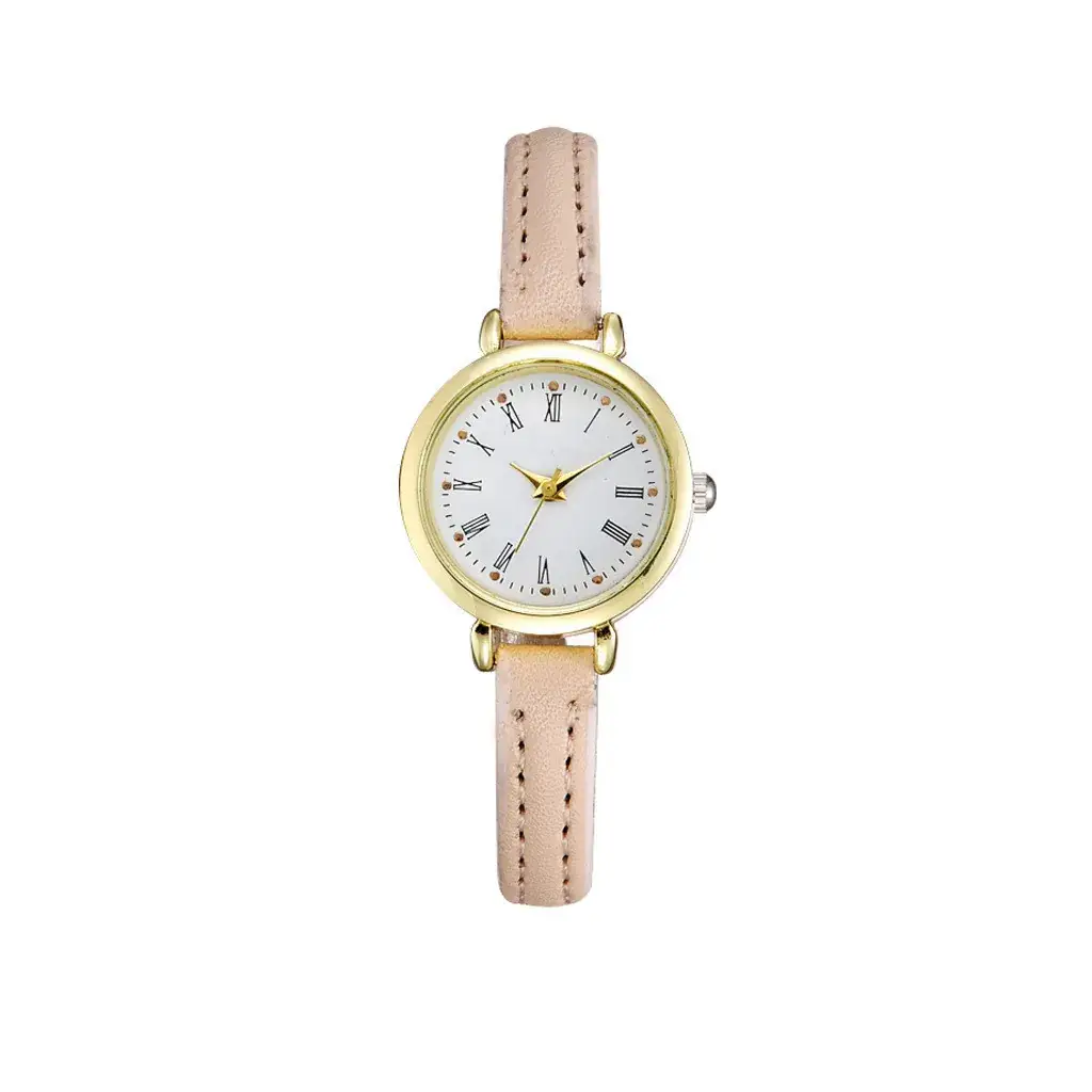 Women's Roman Numeral Quartz Watch Brown Strap - Image 2