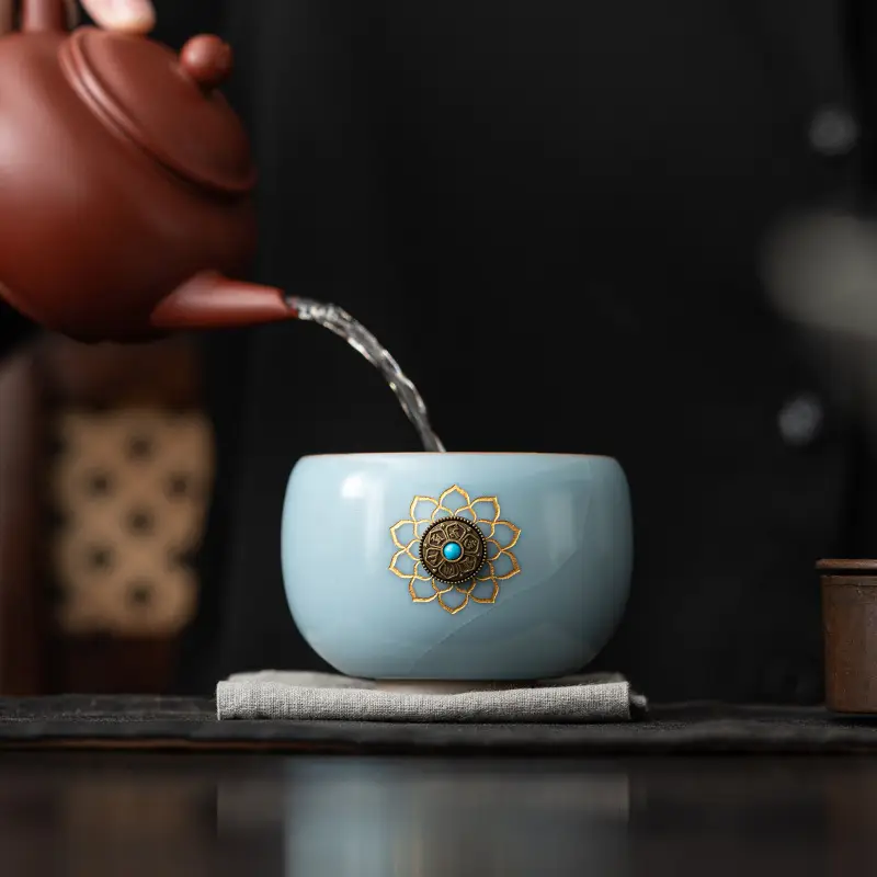 Lard Frozen Time to Time Master Cup Ru Kiln Tea Tasting Cup Opening Large Size Tea Cup Kung Fu Tea Set Personal Cup - Image 5
