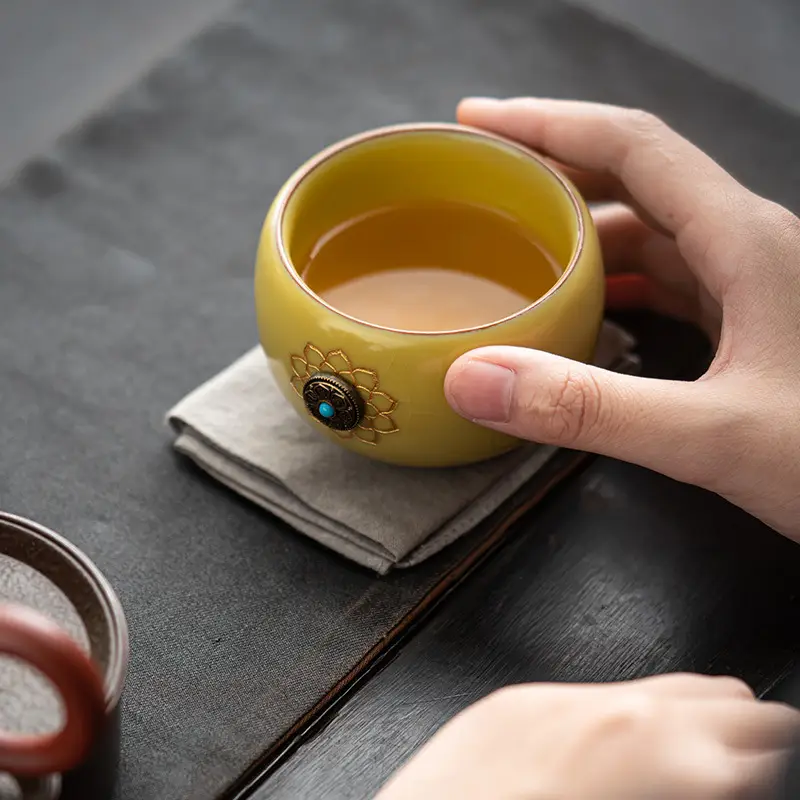 Lard Frozen Time to Time Master Cup Ru Kiln Tea Tasting Cup Opening Large Size Tea Cup Kung Fu Tea Set Personal Cup - Image 6