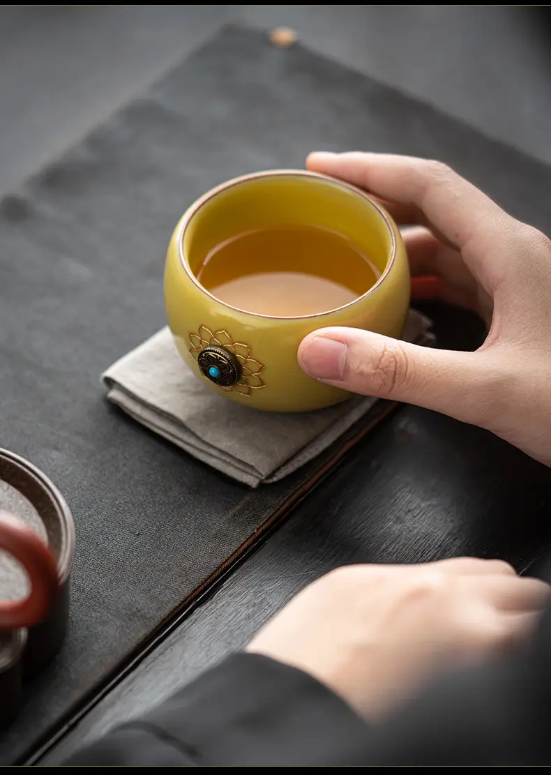 Lard Frozen Time to Time Master Cup Ru Kiln Tea Tasting Cup Opening Large Size Tea Cup Kung Fu Tea Set Personal Cup — feature 12