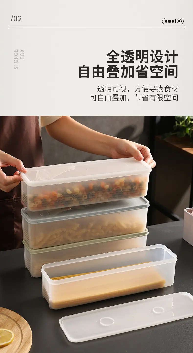 Rectangular Plastic Food Storage Box with Lid — feature 22