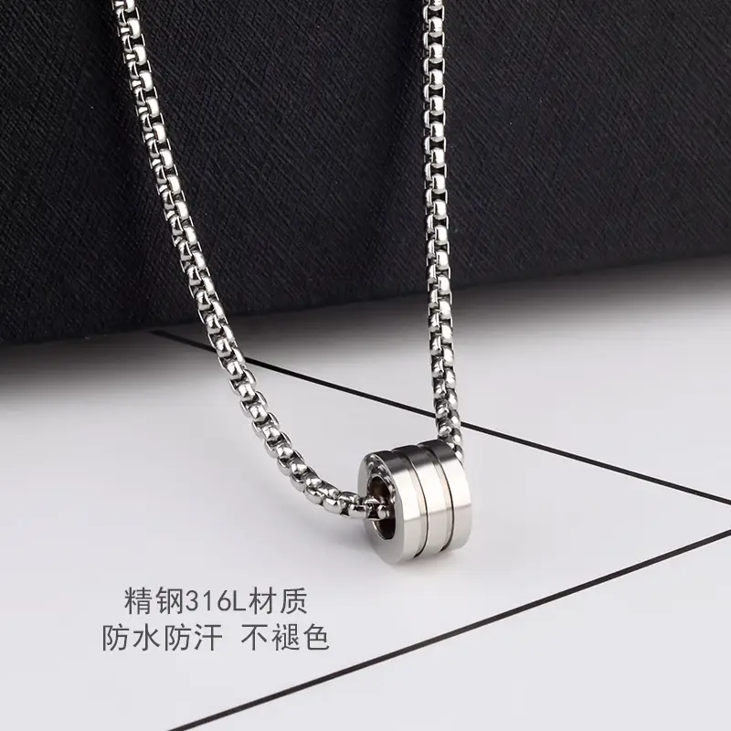 Titanium Steel Silver Waist Necklace for Men Women - Image 4