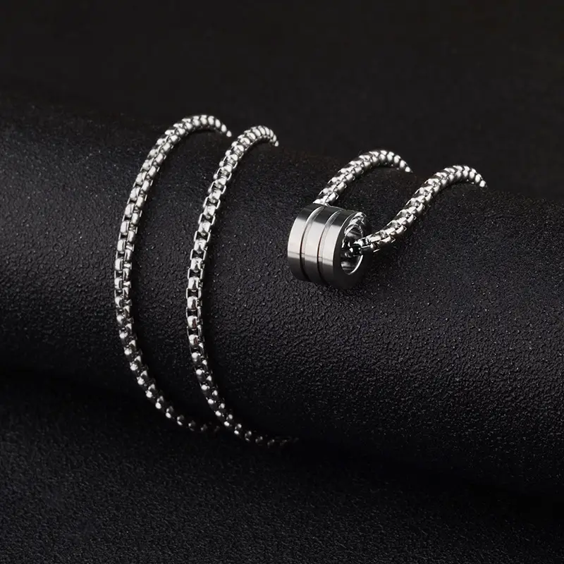 Titanium Steel Silver Waist Necklace for Men Women - Image 5