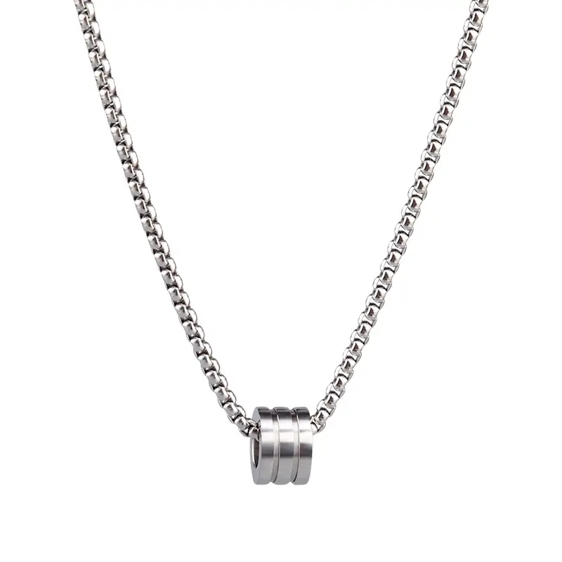 Titanium Steel Silver Waist Necklace for Men Women - Image 6