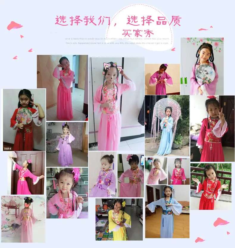 Fairy Skirt Princess Costume for Girls Pink Hanfu — feature 11