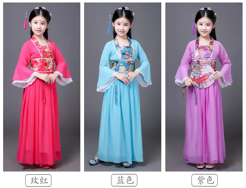 Fairy Skirt Princess Costume for Girls Pink Hanfu — feature 18