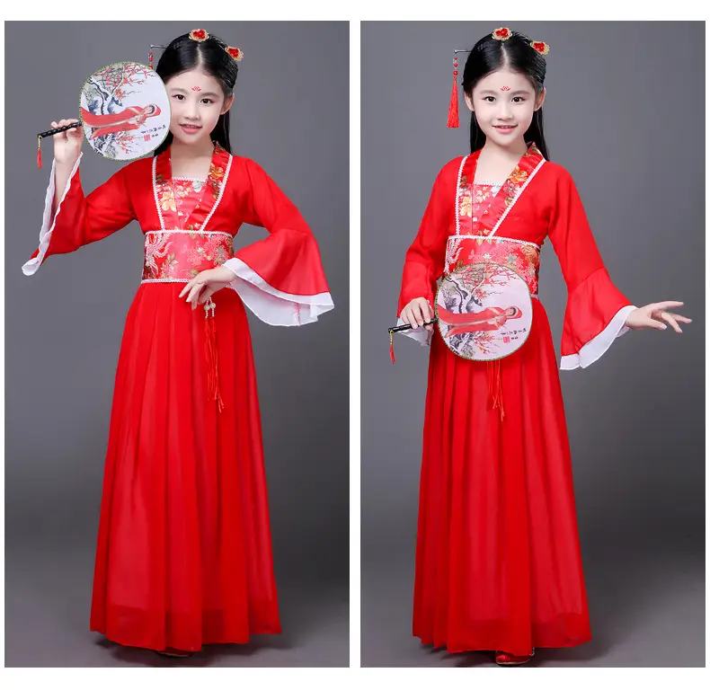 Fairy Skirt Princess Costume for Girls Pink Hanfu — feature 21