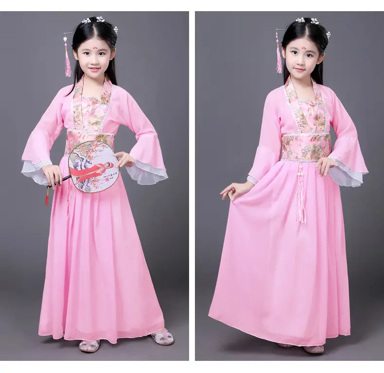 Fairy Skirt Princess Costume for Girls Pink Hanfu — feature 25