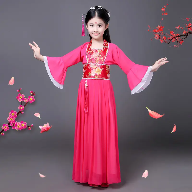 Fairy Skirt Princess Costume for Girls Pink Hanfu