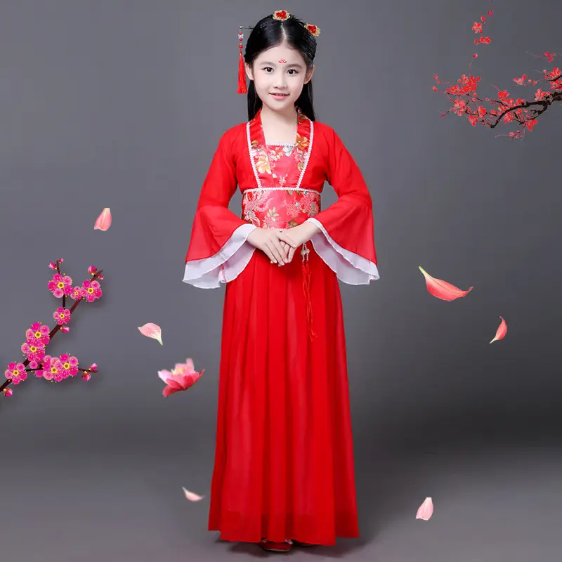 Fairy Skirt Princess Costume for Girls Pink Hanfu