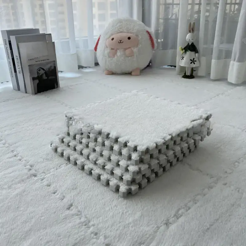 Plush Stitched Foam Bed Mat Lavender Cut Tatami Design - Image 12