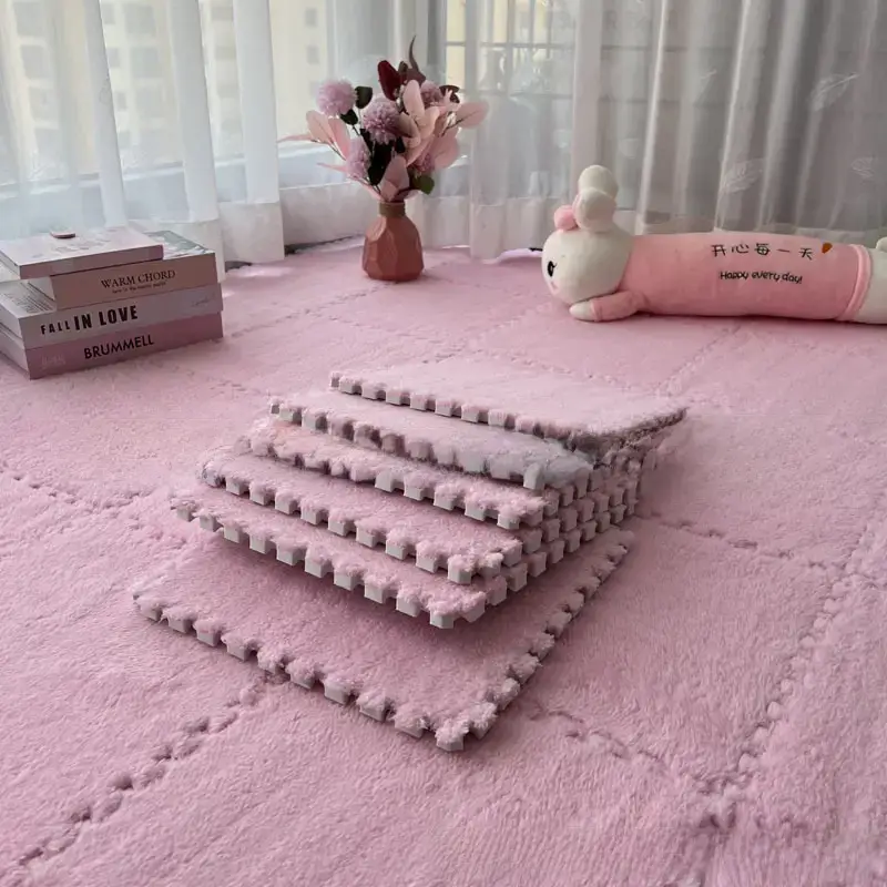 Plush Stitched Foam Bed Mat Lavender Cut Tatami Design - Image 13