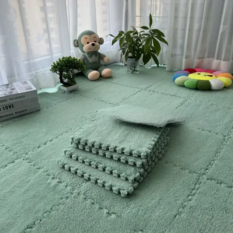 Plush Stitched Foam Bed Mat Lavender Cut Tatami Design - Image 22