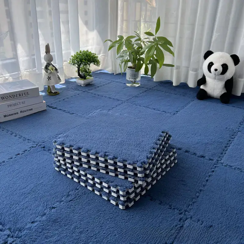 Plush Stitched Foam Bed Mat Lavender Cut Tatami Design - Image 6