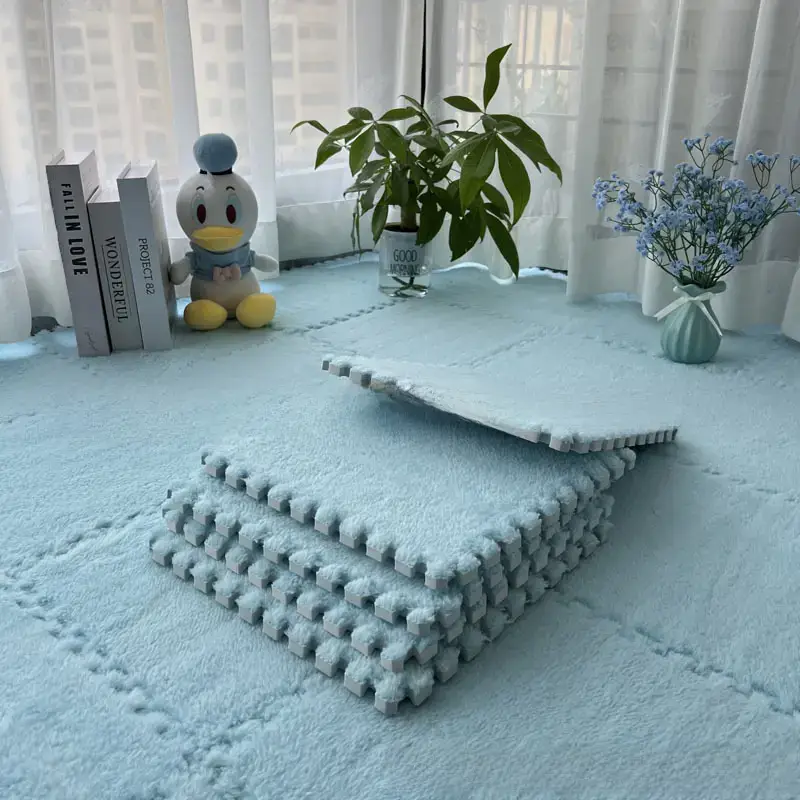 Plush Stitched Foam Bed Mat Lavender Cut Tatami Design - Image 8