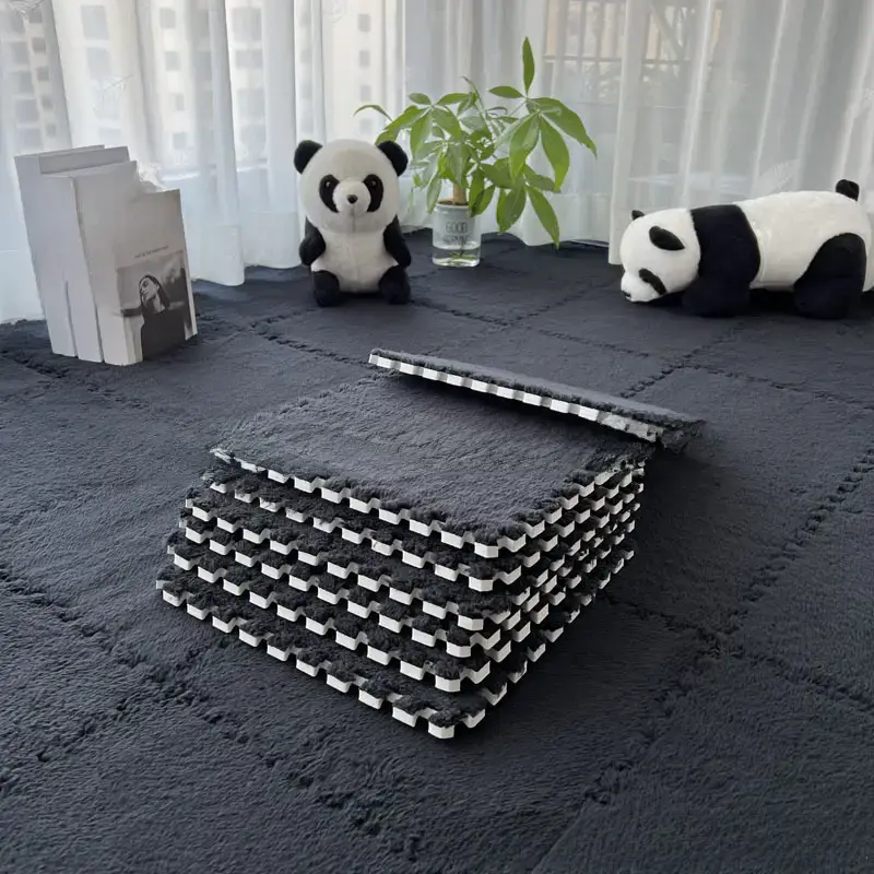 Plush Stitched Foam Bed Mat Lavender Cut Tatami Design - Image 9