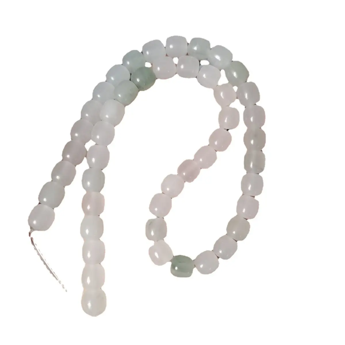 Natural Xinjiang Tianshan Emerald Round Beads Loose Jade Floating Flower Semi-Finished - Image 10