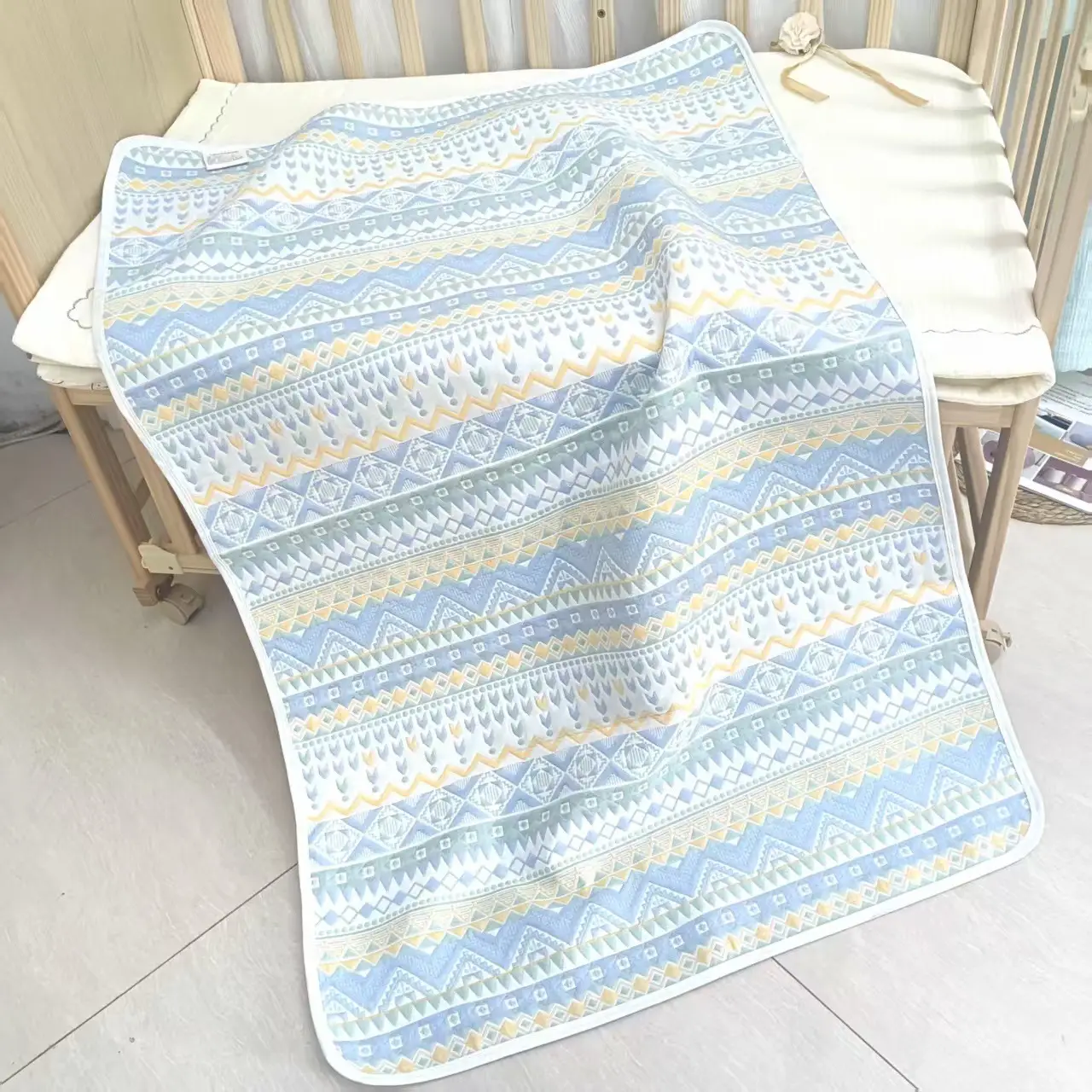 Soft Gauze Baby Stroller Mat Single Six Layer Pure Cotton