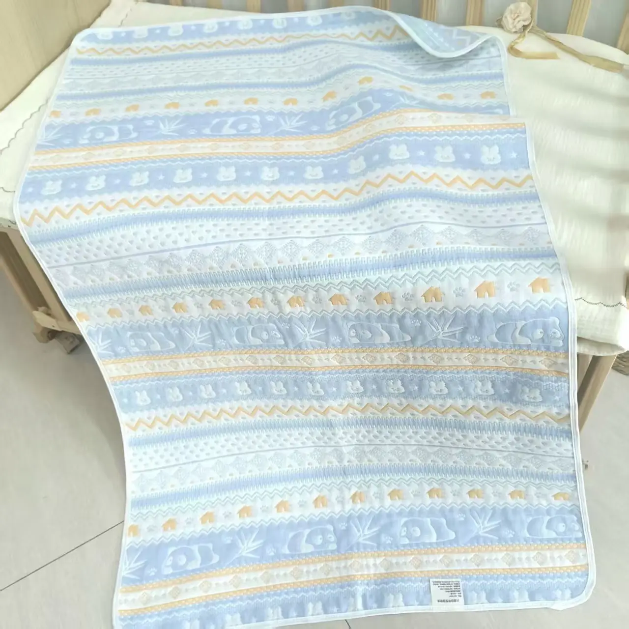 Soft Gauze Baby Stroller Mat Single Six Layer Pure Cotton