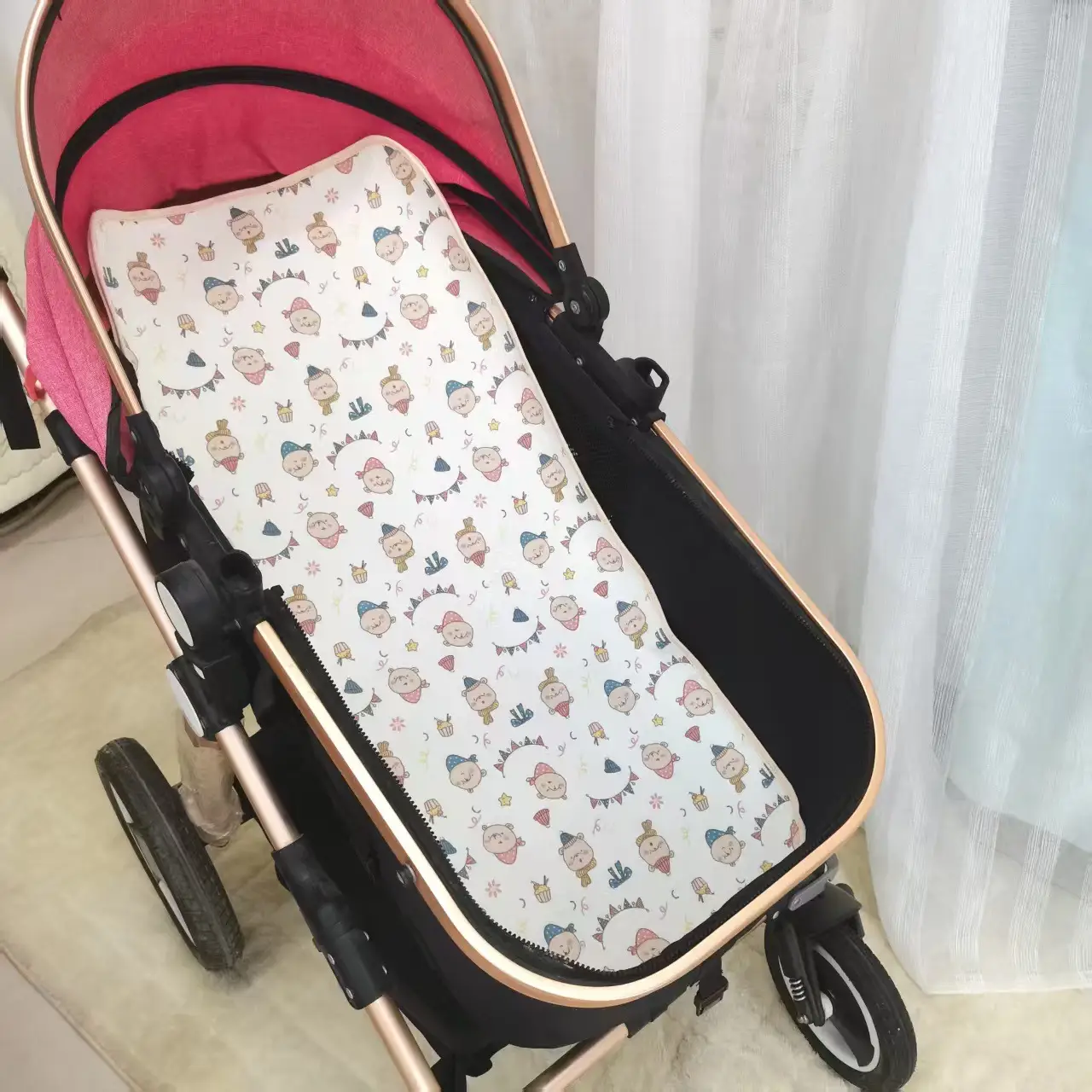 Soft Gauze Baby Stroller Mat Single Six Layer Pure Cotton