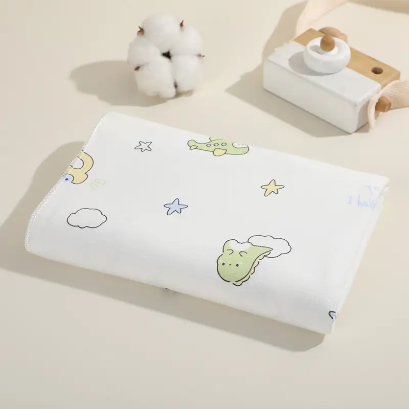 Soft Gauze Baby Stroller Mat Single Six Layer Pure Cotton