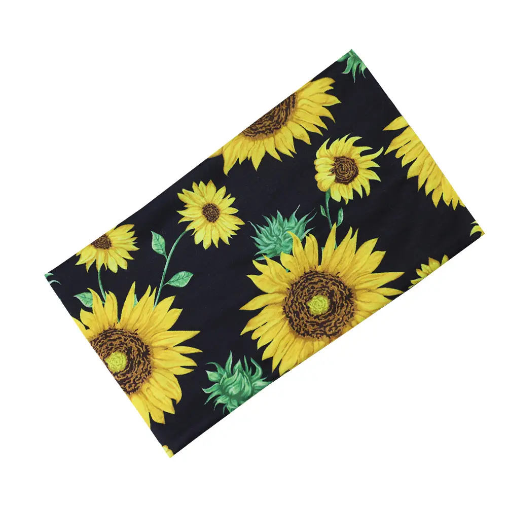 European American Cross-border Sunflower Printed Elastic Hair Band - Image 14