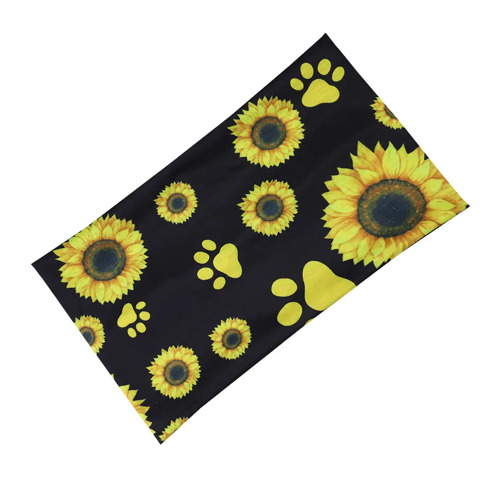 European American Cross-border Sunflower Printed Elastic Hair Band - Image 12