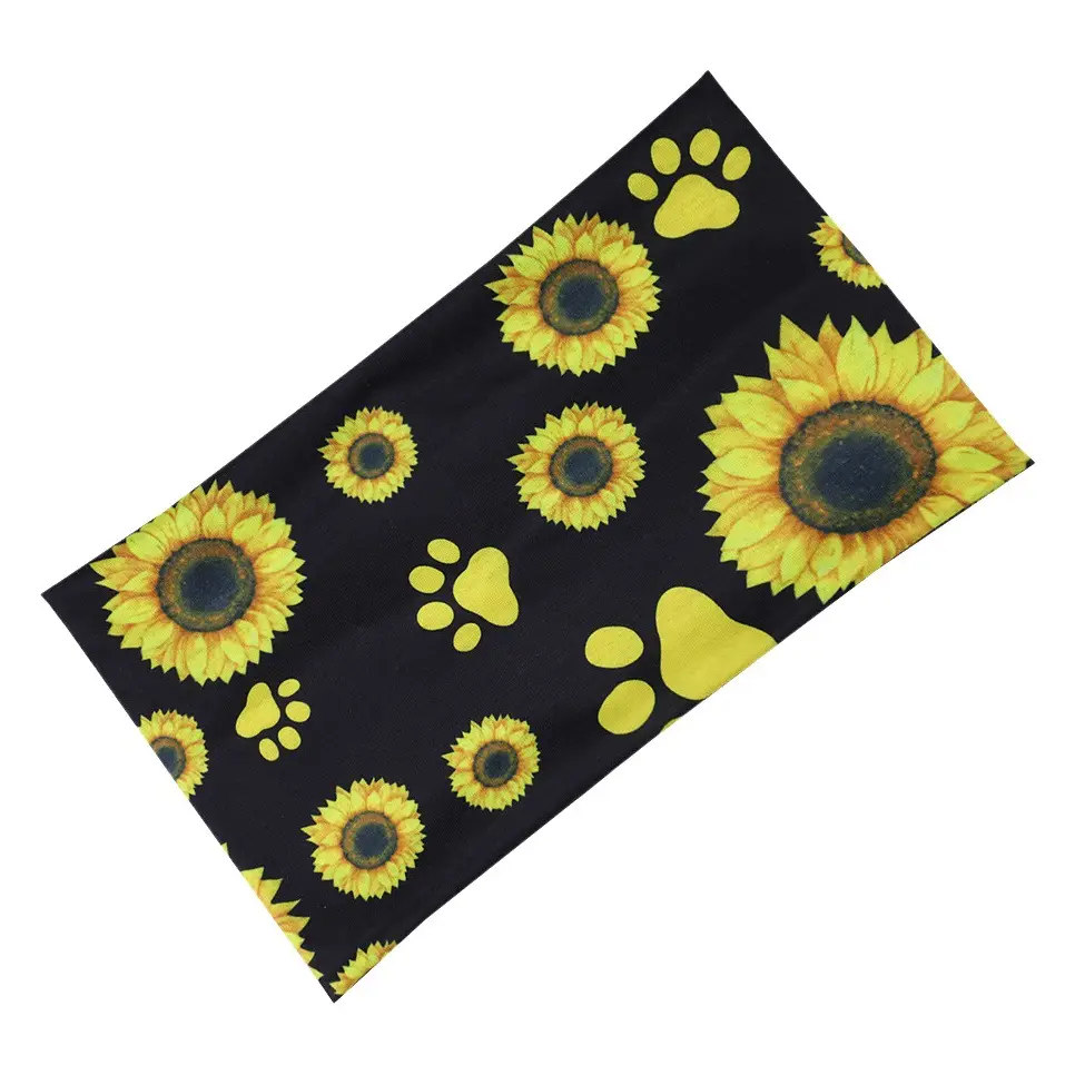 European American Cross-border Sunflower Printed Elastic Hair Band