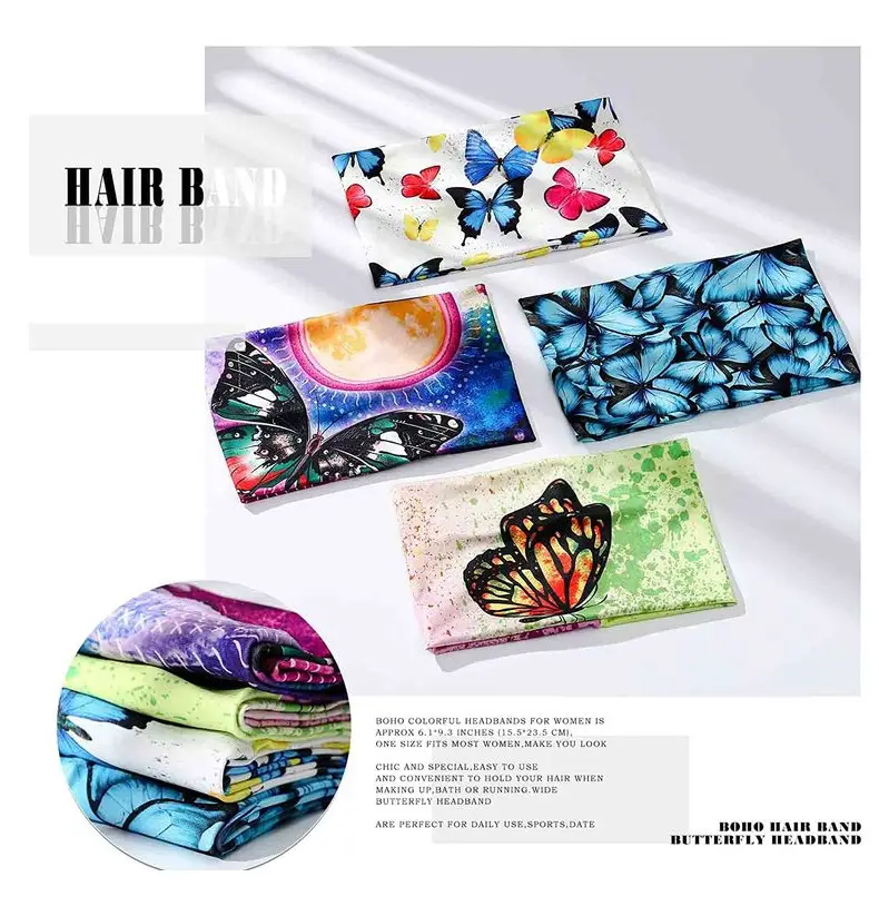European American Cross-border Sunflower Printed Elastic Hair Band — feature 17