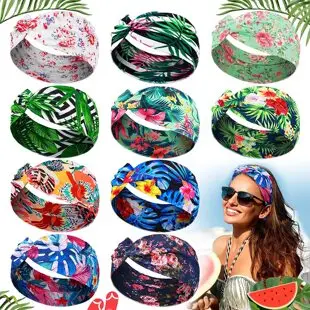 European American Cross-border Sunflower Printed Elastic Hair Band — feature 2