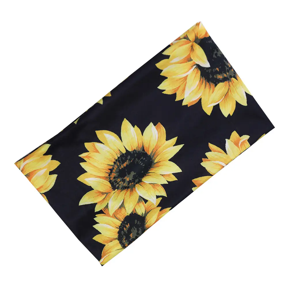 European American Cross-border Sunflower Printed Elastic Hair Band - Image 13
