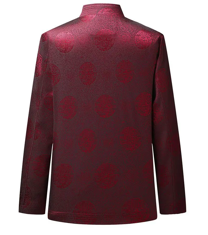 Men's Red Embroidered Tang Suit Spring Autumn — feature 13
