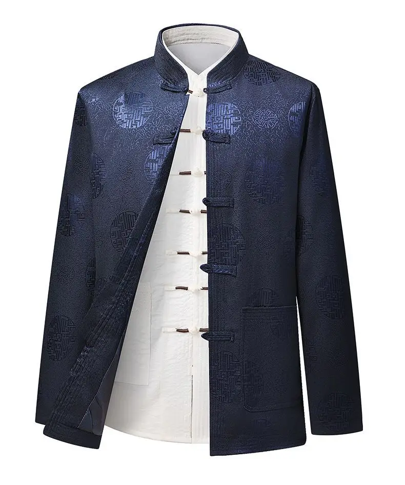 Men's Red Embroidered Tang Suit Spring Autumn — feature 15