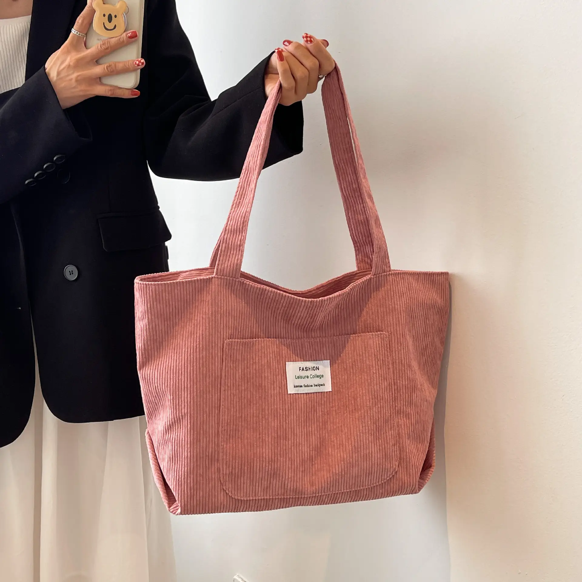 Chic Pink Crossbody Bag for Women Large Capacity - Image 5