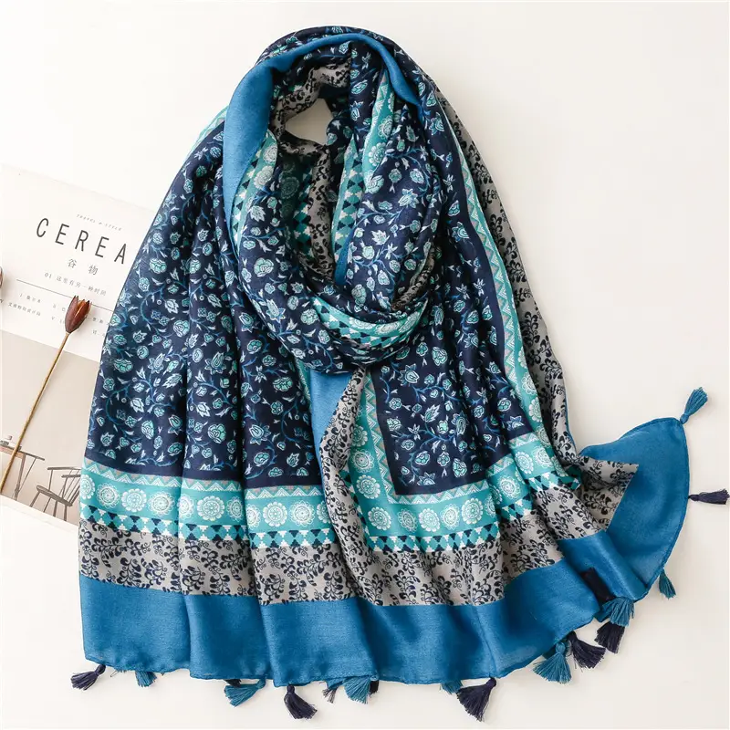 Autumn Winter Tassel Cotton Linen Scarf Women - Image 4