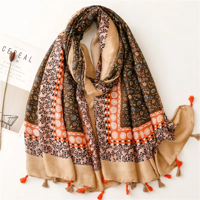 Autumn Winter Tassel Cotton Linen Scarf Women - Image 5