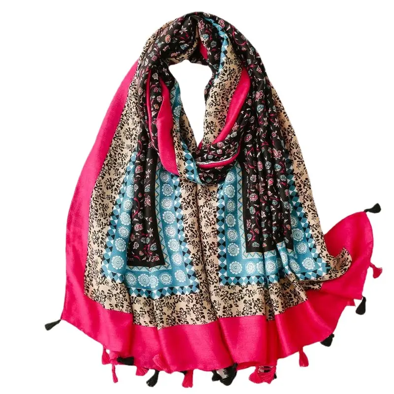 Autumn Winter Tassel Cotton Linen Scarf Women - Image 6