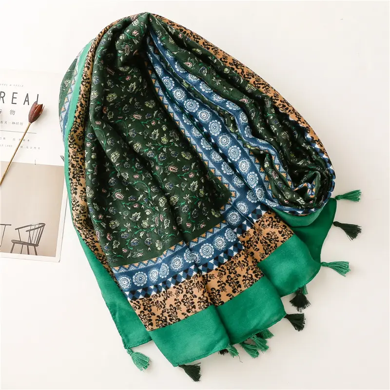 Autumn Winter Tassel Cotton Linen Scarf Women — feature 13