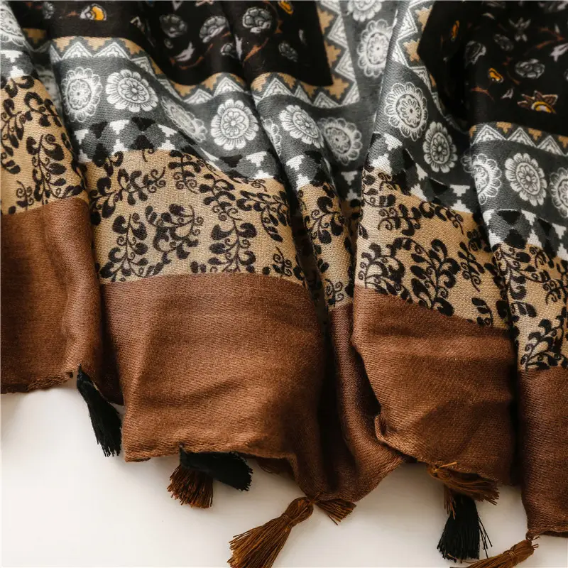 Autumn Winter Tassel Cotton Linen Scarf Women — feature 24