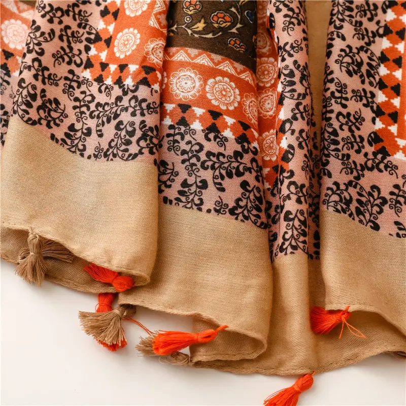 Autumn Winter Tassel Cotton Linen Scarf Women — feature 32