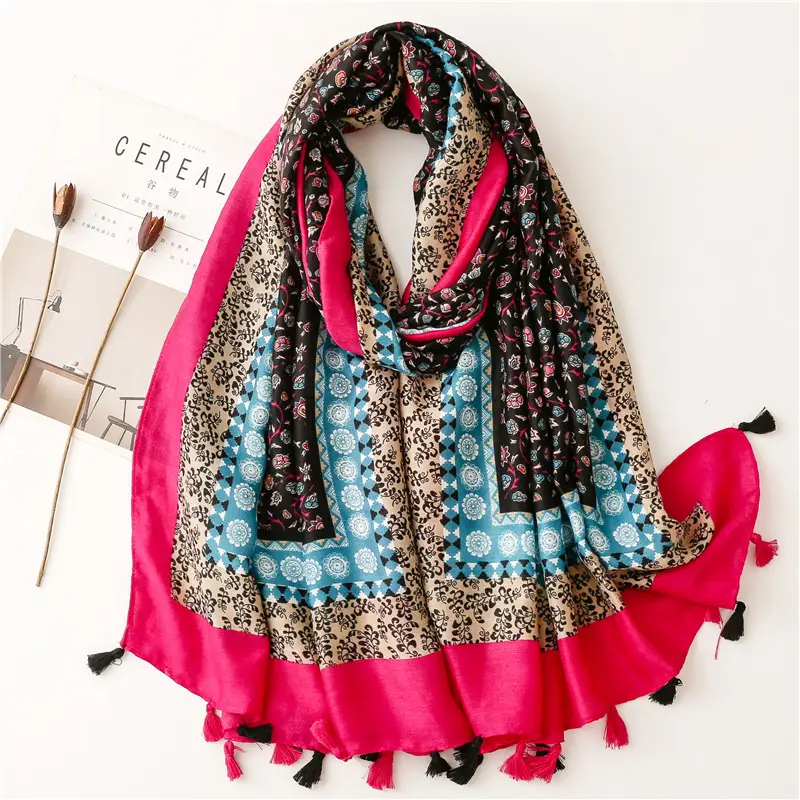 Autumn Winter Tassel Cotton Linen Scarf Women - Image 2