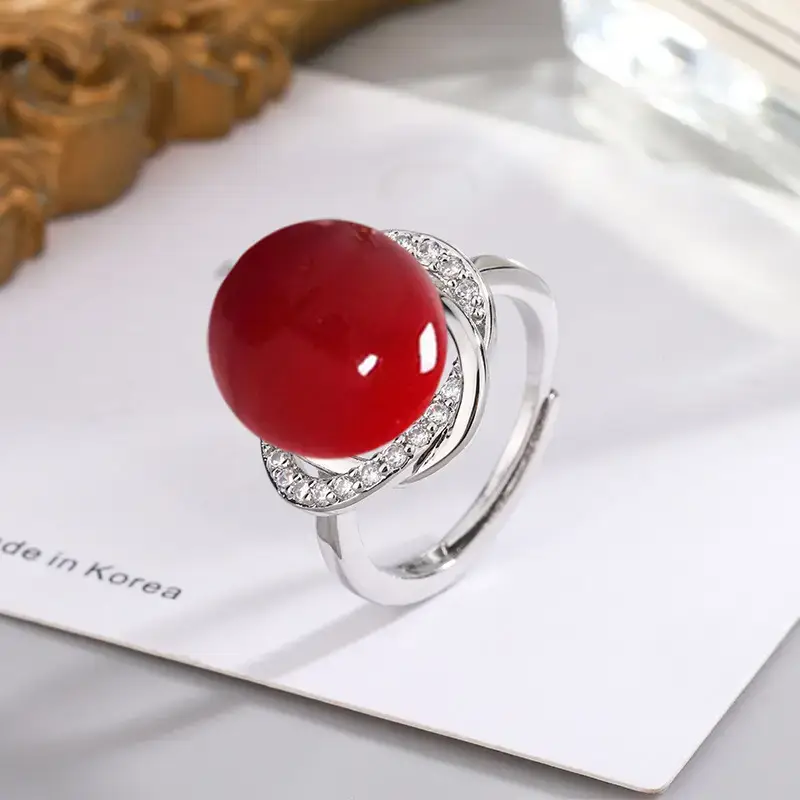 Tuhao Gold Pearl Ring with Zircon Border - Image 23